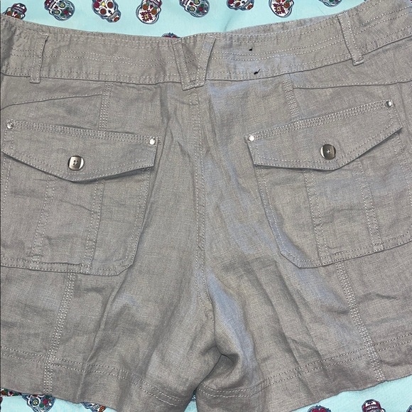 INC tan Women's Shorts linen cargo shorts - Picture 5 of 9